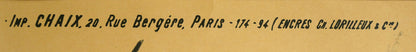 アンリ・ド・トゥールーズ＝ロートレック（Henri　de　TOULOUSE=LAUTREC）「Aristide　Bruant」リトポスター　版上文章部分拡大画像