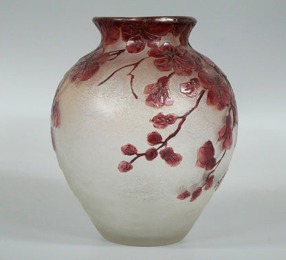 フランソワ＝テオドール　ルグラ（François-Théodore　Legras）「花文花瓶」酸化腐蝕彫りガラス　全体画像3