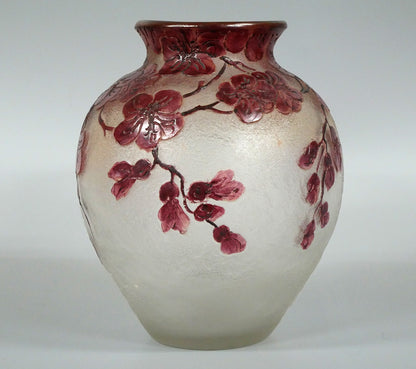 フランソワ＝テオドール　ルグラ（François-Théodore　Legras）「花文花瓶」酸化腐蝕彫りガラス　全体画像4