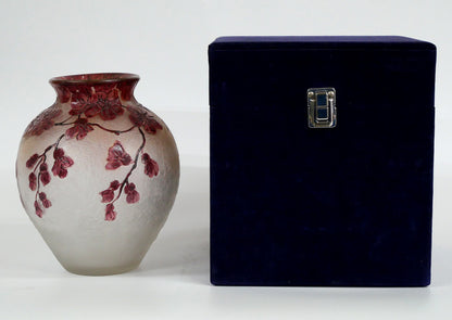 フランソワ＝テオドール　ルグラ（François-Théodore　Legras）「花文花瓶」酸化腐蝕彫りガラス　付属品画像