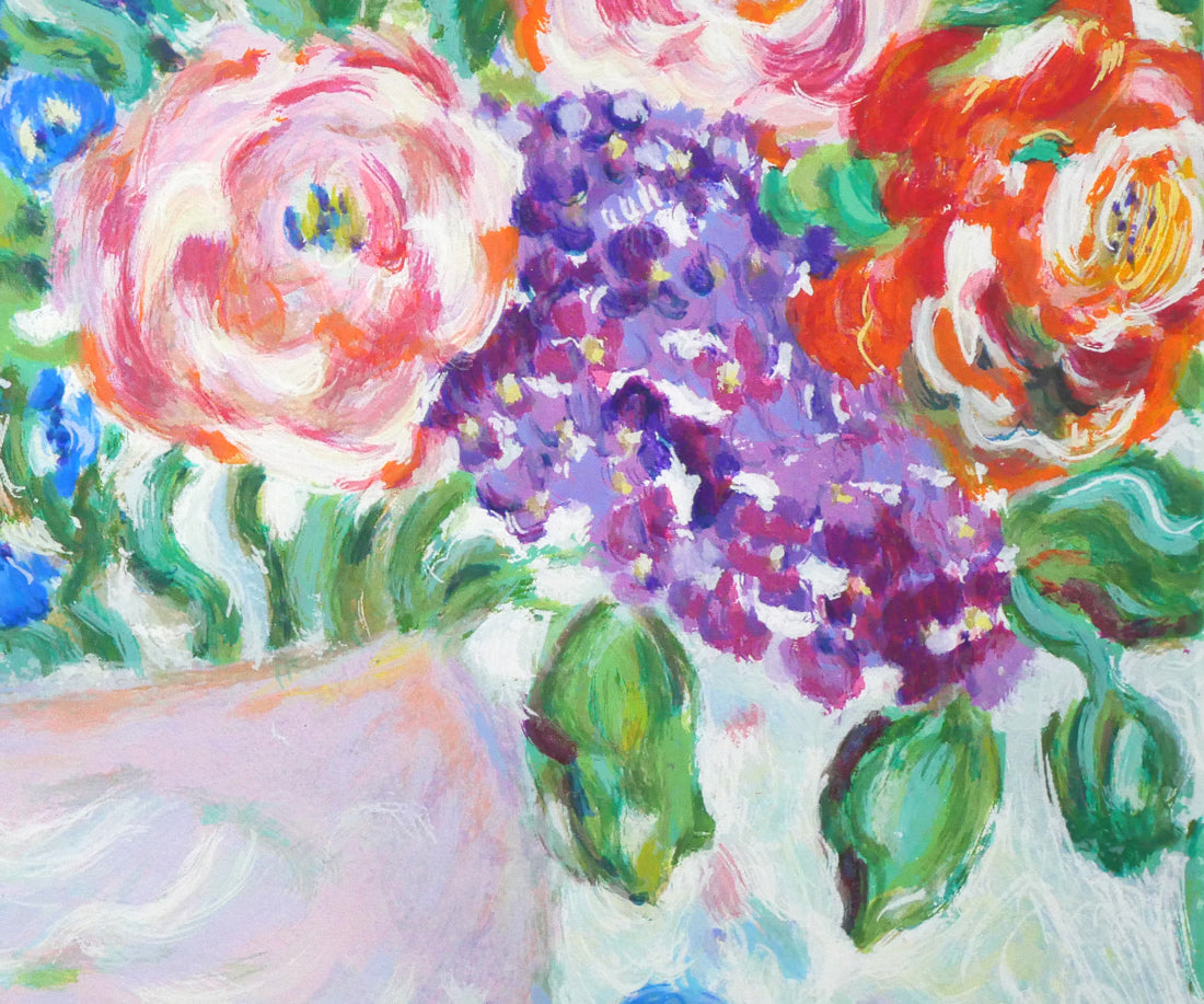 レスリー　セイヤー（Leslie　SAYOUR）「ブルーリボンベイス」シルクスクリーン版画　拡大画像4