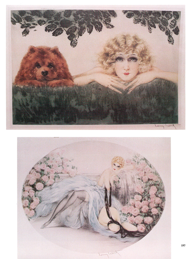 ルイ　イカール(Louis　Icart)「二人の美人（Two Beauties）」エッチング・アクアチント（銅版画）に手彩色 絵画買取・販売の小竹美術