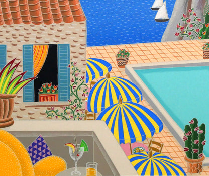 トーマス　マックナイト(Thomas　McKNIGHT)「マントン（Menton）」シルクスクリーン版画　拡大画像3