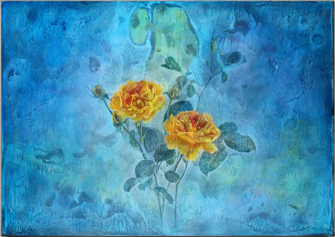 前原秀雄「鮮やかな記憶」テンペラ画・M15号　作品全体画像