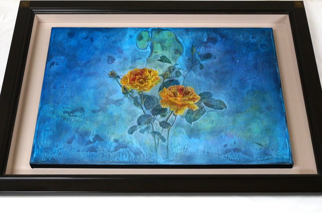 前原秀雄「鮮やかな記憶」テンペラ画・M15号　額装画像1