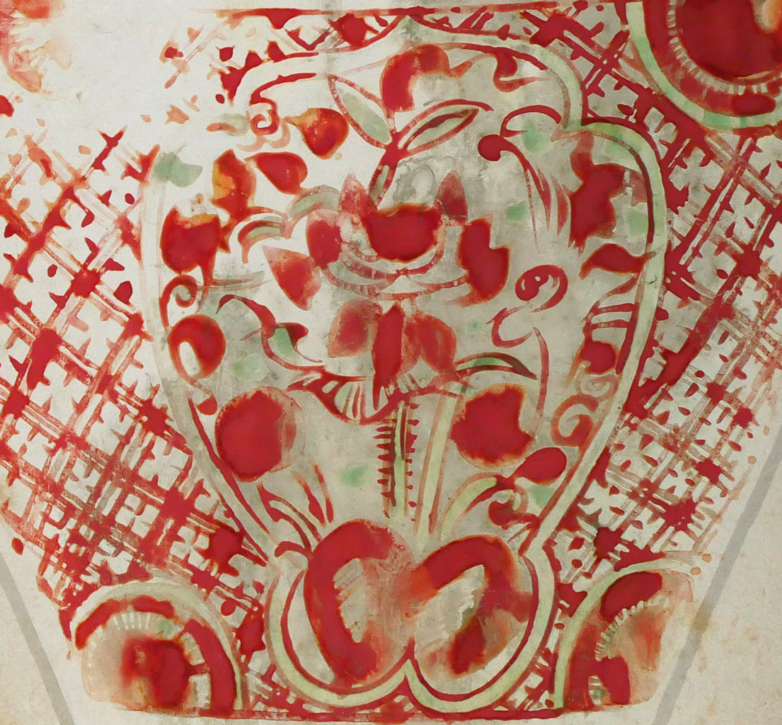 前田青邨「赤絵壷」日本画・P10号　拡大画像7