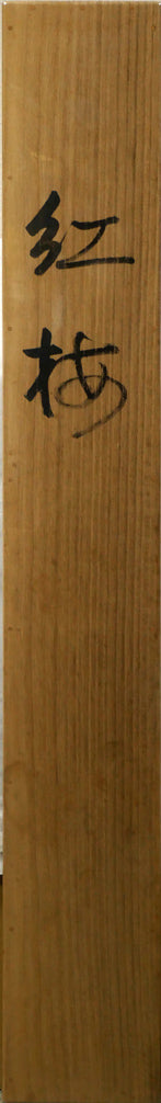 前田青邨「紅梅」日本画・10号大　共箱（表）画像