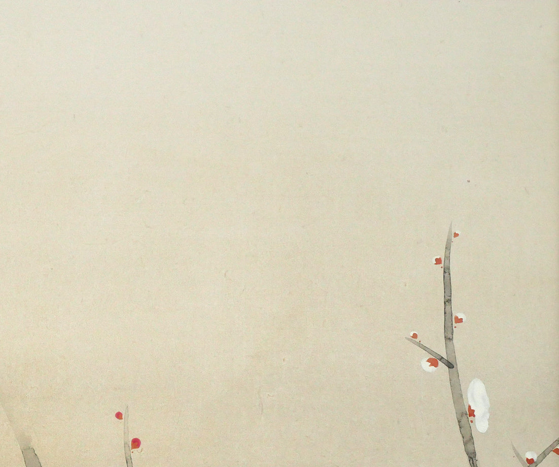 前田青邨「紅梅」日本画・10号大　拡大画像2