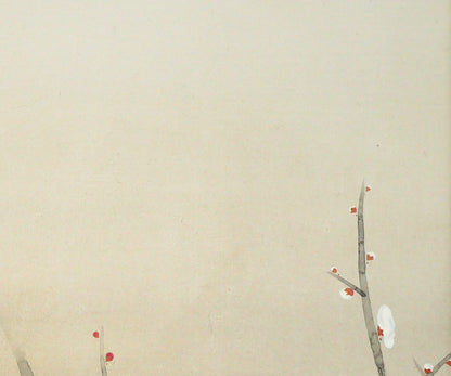 前田青邨「紅梅」日本画・10号大　拡大画像2