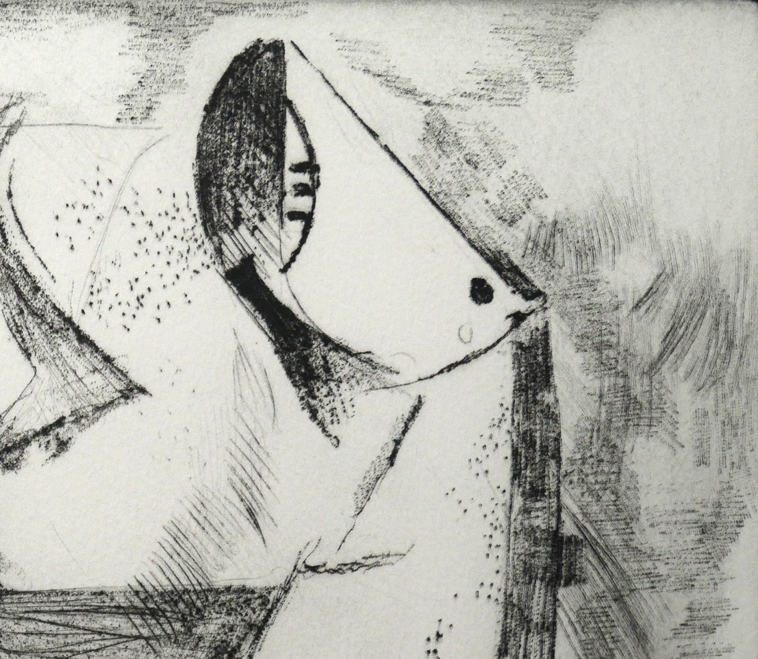 マリノ　マリーニ（Marino　MARINI）「Tamburlano」ドライポイント　拡大画像2