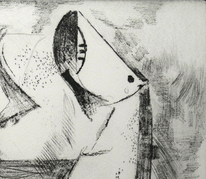 マリノ　マリーニ（Marino　MARINI）「Tamburlano」ドライポイント　拡大画像2