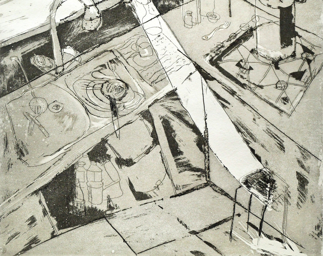 ハビエル　マリスカル（JAVIER　MARISCAL）「キッチン」エッチング（銅版画）　拡大画像2