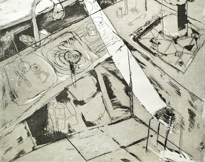 ハビエル　マリスカル（JAVIER　MARISCAL）「キッチン」エッチング（銅版画）　拡大画像2