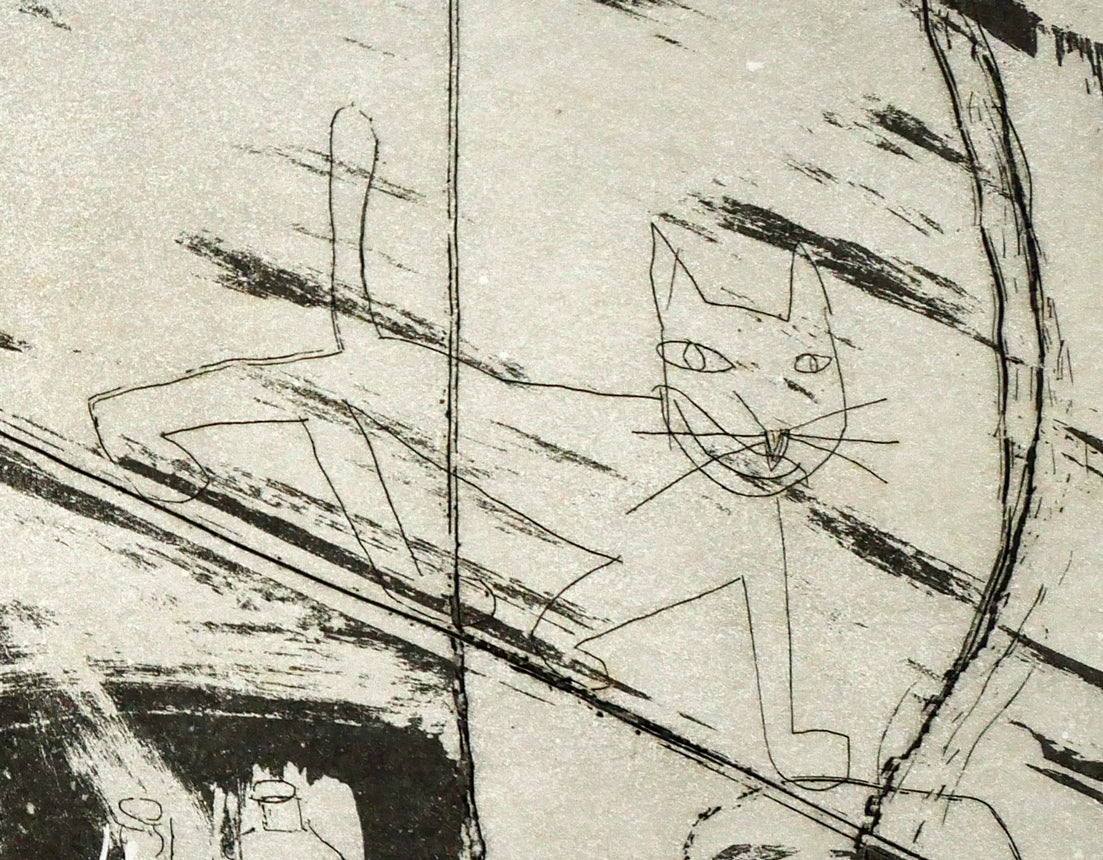 ハビエル　マリスカル（JAVIER　MARISCAL）「キッチン」エッチング（銅版画）　拡大画像3