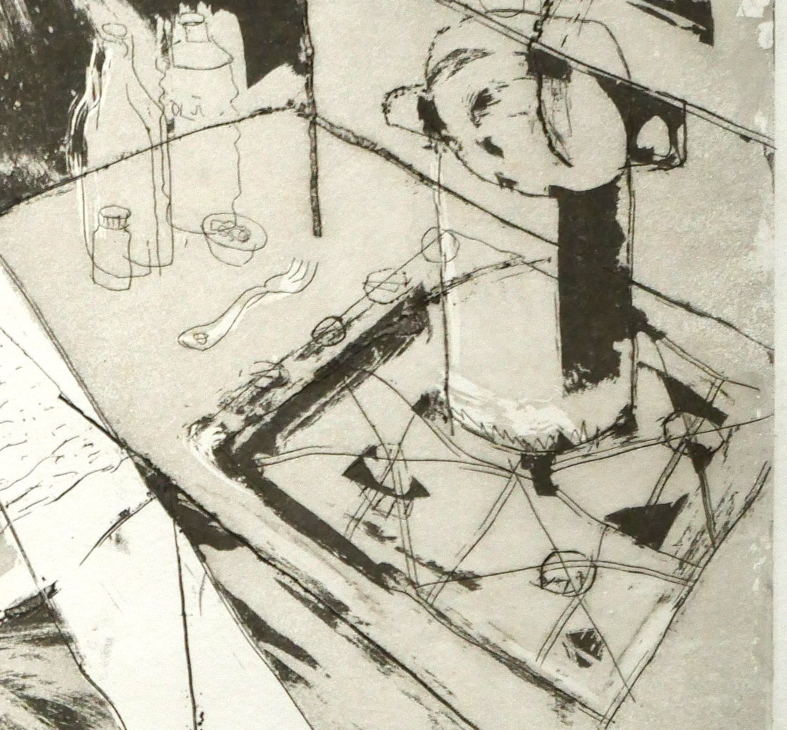 ハビエル　マリスカル（JAVIER　MARISCAL）「キッチン」エッチング（銅版画）　拡大画像5