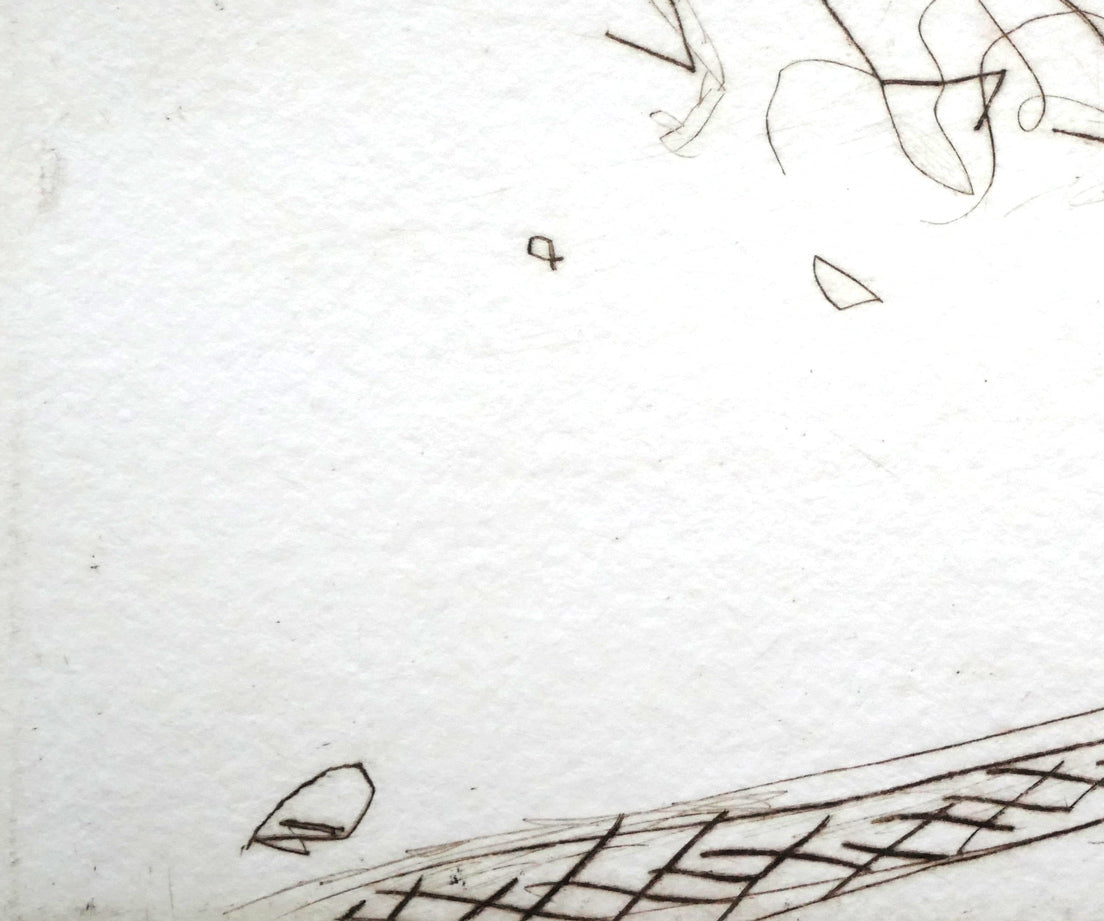 ハビエル　マリスカル（JAVIER　MARISCAL）「ラクダのいる風景」銅版画　拡大画像3