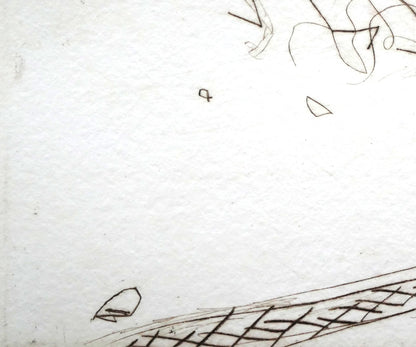 ハビエル　マリスカル（JAVIER　MARISCAL）「ラクダのいる風景」エッチング（銅版画）　拡大画像3