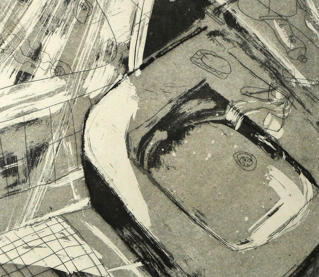 ハビエル　マリスカル（JAVIER　MARISCAL）「洗面台」エッチング（銅版画）　拡大画像4