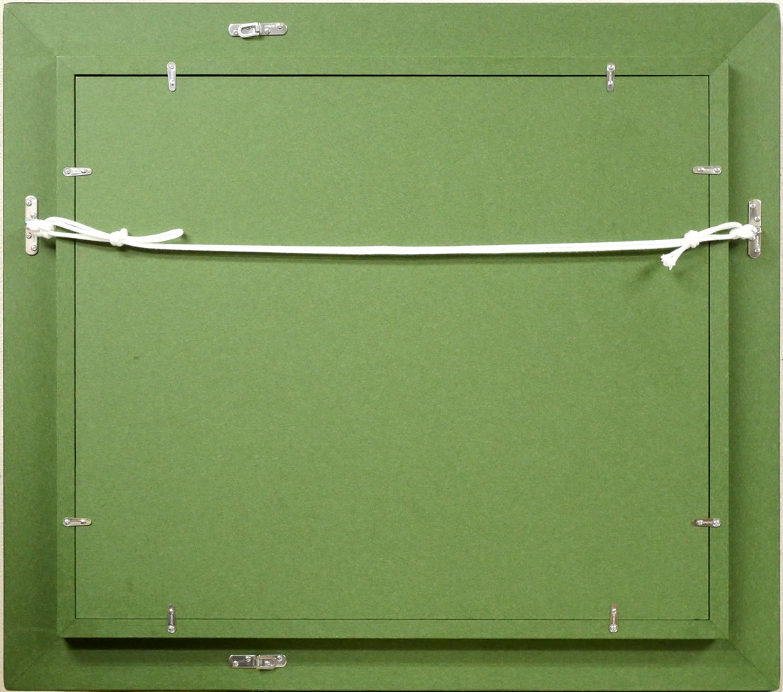 増田誠「アベニュ・ド・メン」油絵・F8号　額縁裏側画像