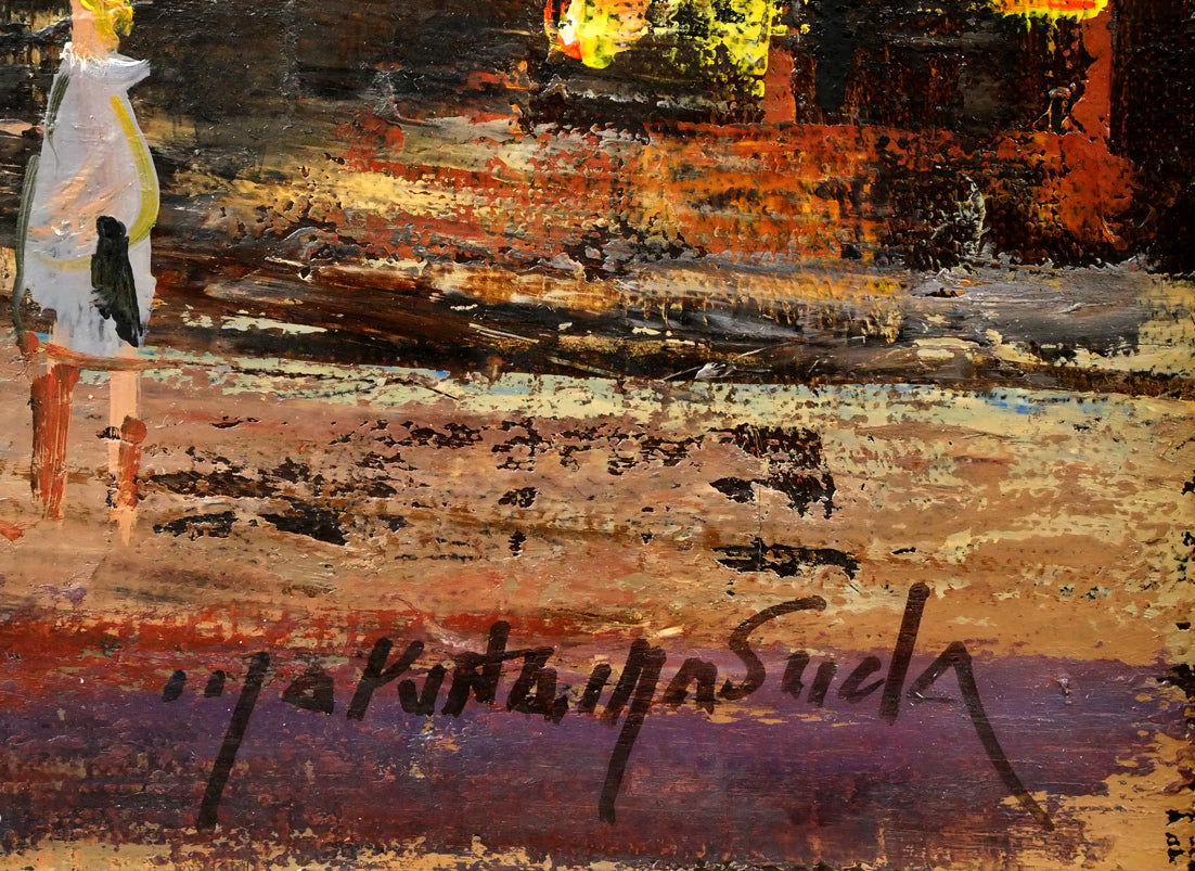 増田誠「アベニュ・ド・メン」油絵・F8号　サイン拡大画像