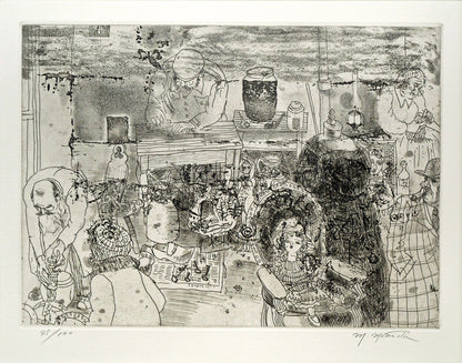 増田誠「エッチング1」銅版画　作品全体画像