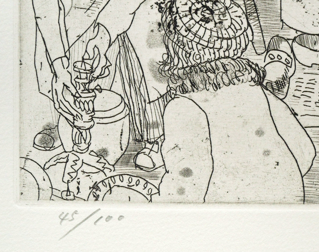 増田誠「エッチング1」銅版画　限定番号（ed,45/100）