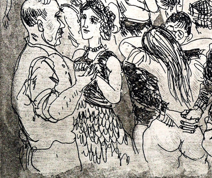 増田誠「レ・ミュジシャン」銅版画　拡大画像3