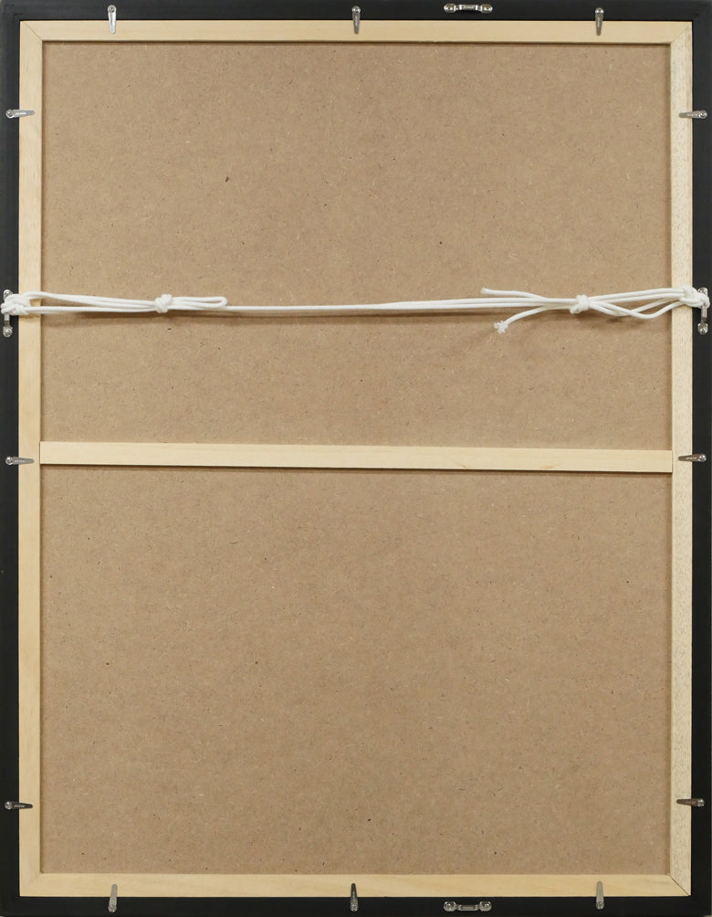 増田誠「ユングフラウ（スイス・アルプス山脈）」リトグラフ　額縁裏側画像