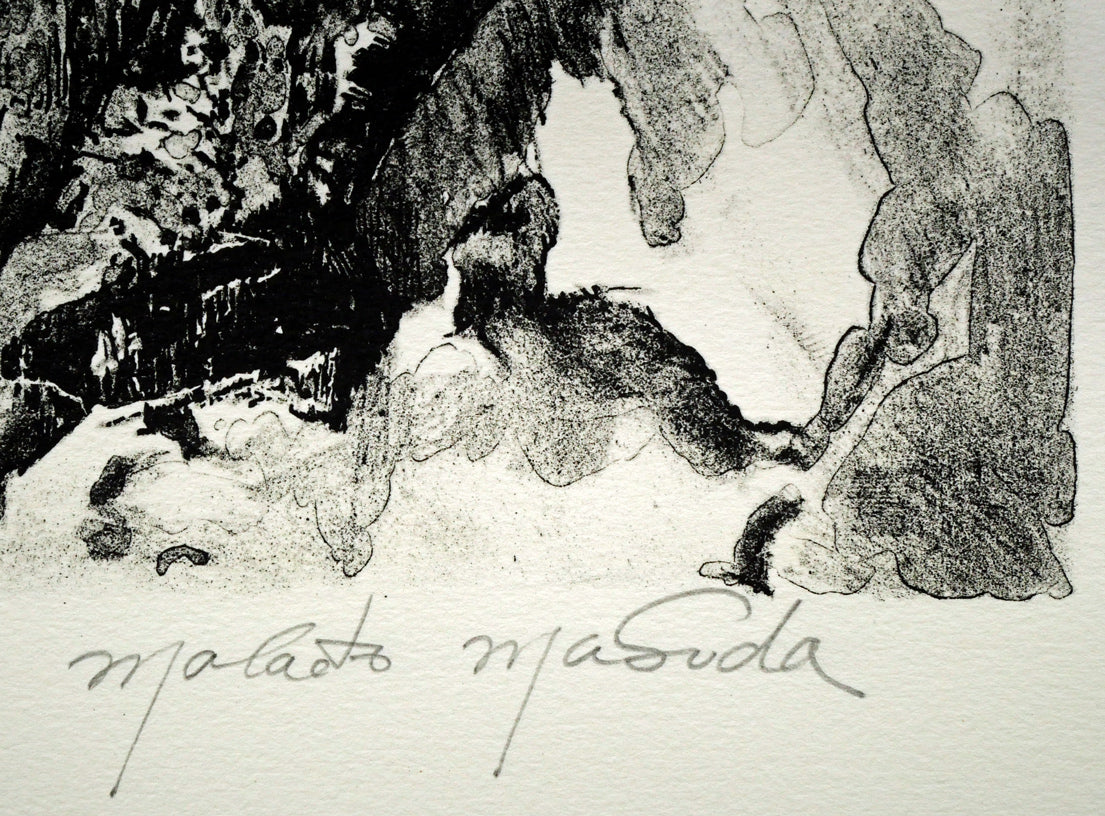 増田誠「ユングフラウ（スイス・アルプス山脈）」リトグラフ　本人直筆鉛筆サイン