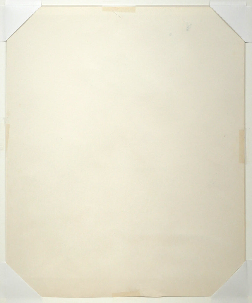 増田誠「ムッシュ」水彩画・6号　作品裏側画像