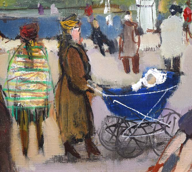 増田誠「ルクサンブルグ公園（パリ）」油絵・F4号　拡大画像4