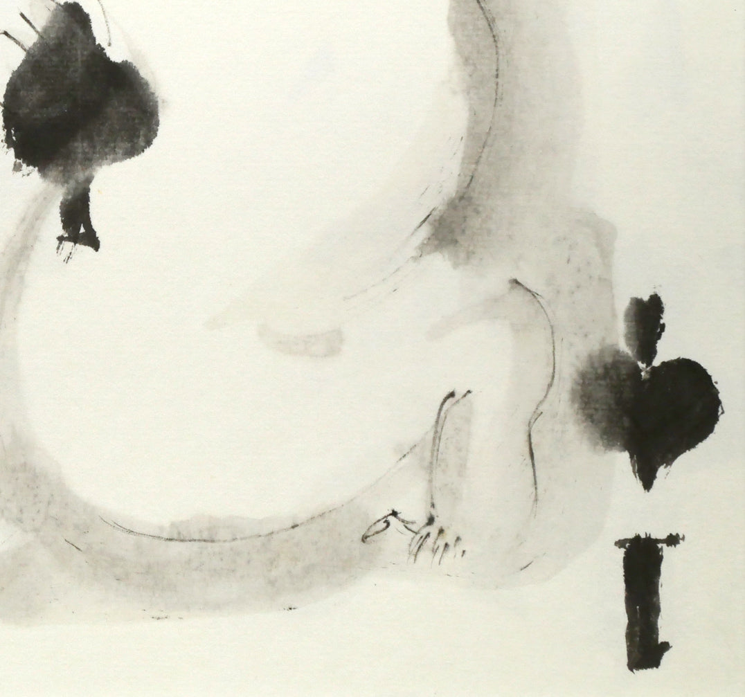増田誠「スペードのエース」水彩画・色紙　拡大画像4