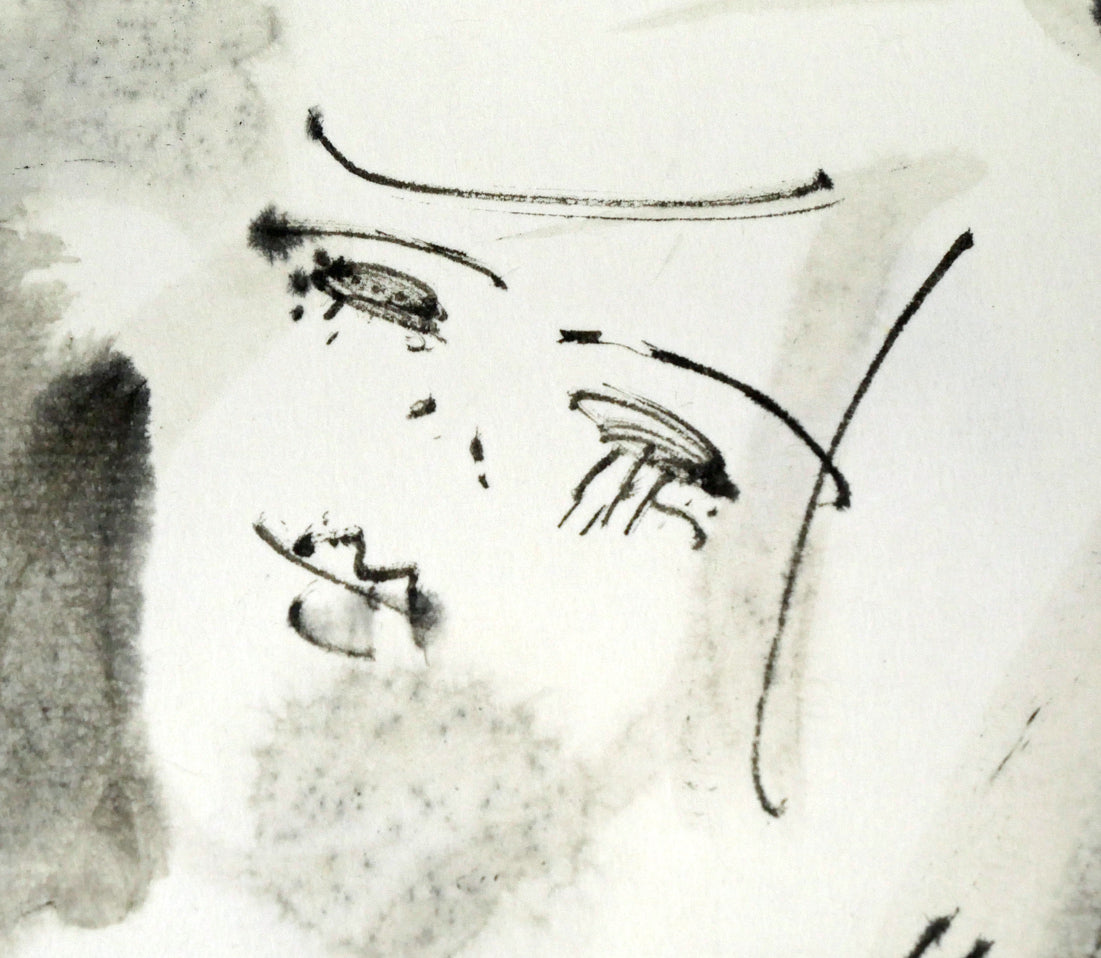 増田誠「スペードのエース」水彩画・色紙　拡大画像5
