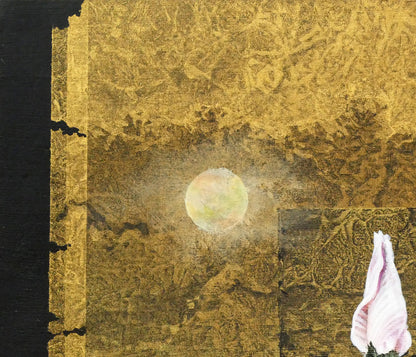 増本憲樹「大宰府の花開運縁起図（菖蒲寂韻）」油絵・F3号　拡大画像1