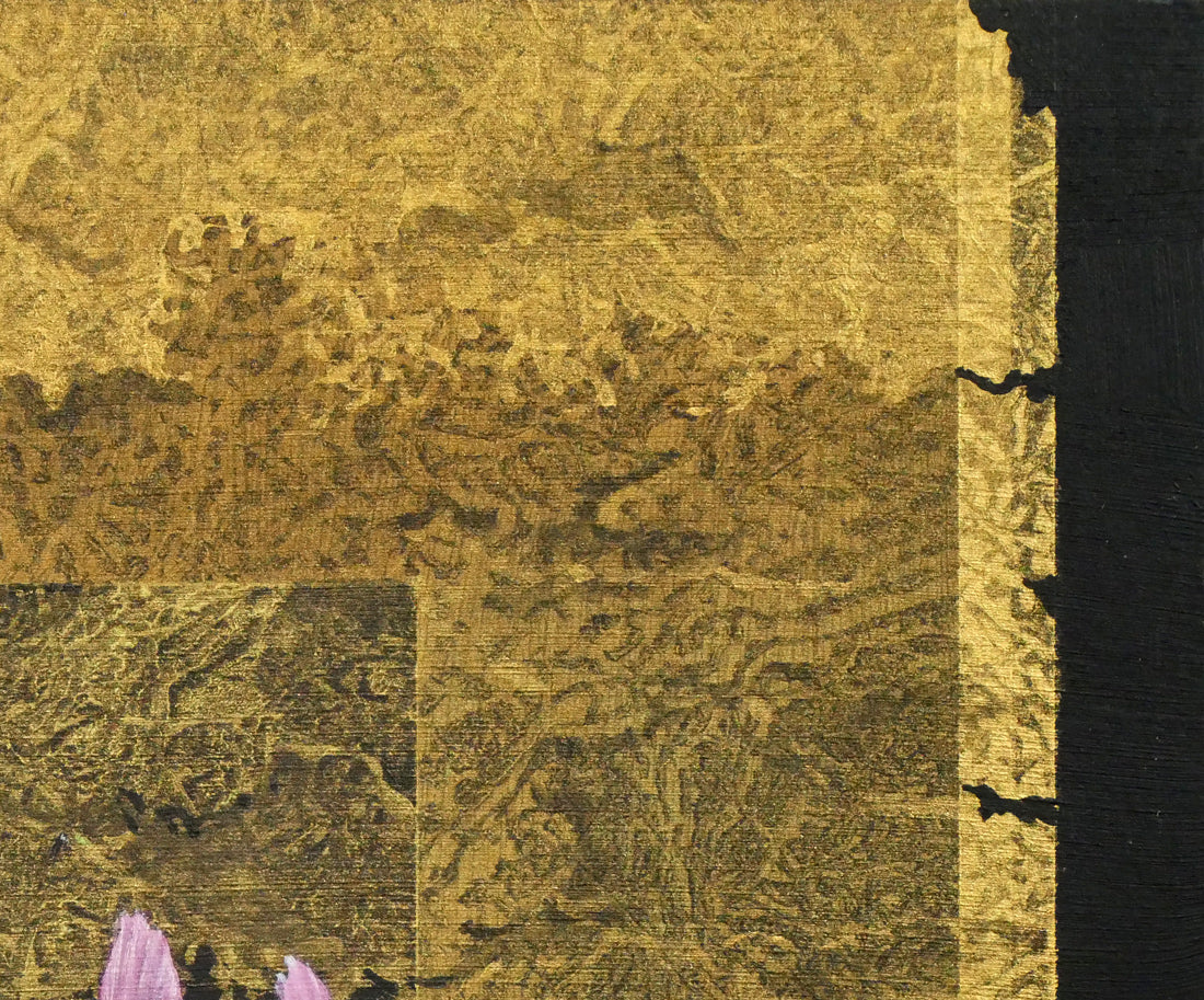 増本憲樹「大宰府の花開運縁起図（菖蒲寂韻）」油絵・F3号　拡大画像2