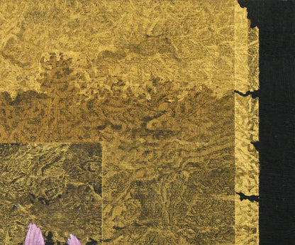 増本憲樹「大宰府の花開運縁起図（菖蒲寂韻）」油絵・F3号　拡大画像2
