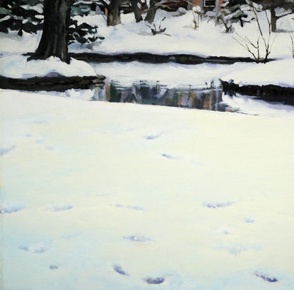 松田小夜子「厳冬の道庁」油絵・P10号　拡大画像3