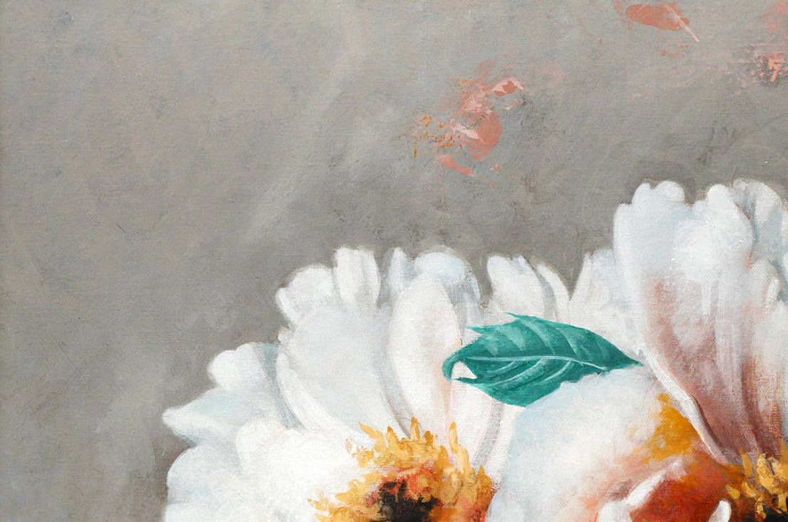 松樹路人「牡丹」油絵・M12号 絵画買取・販売の小竹美術