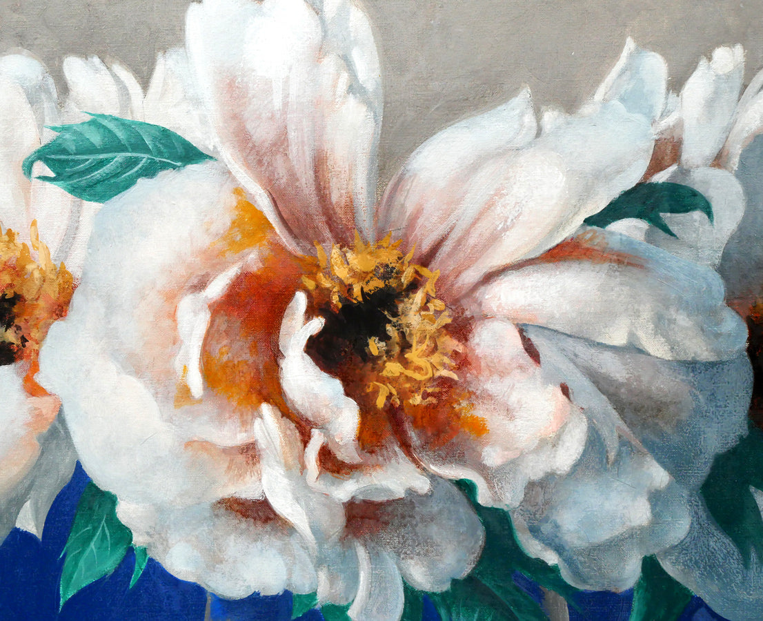 松樹路人「牡丹」油絵・M12号　拡大画像5