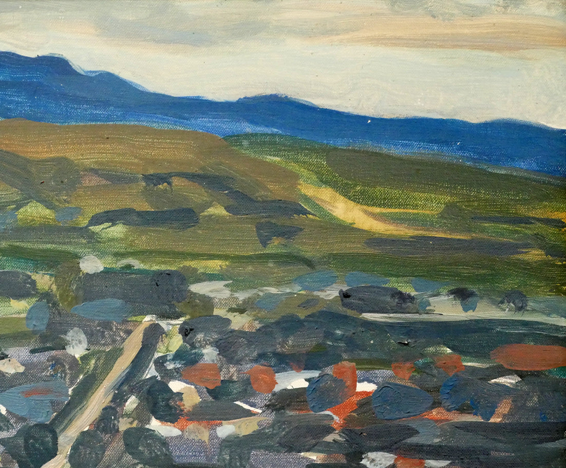 松島正幸「函館風景」油絵・F8号 絵画買取・販売の小竹美術