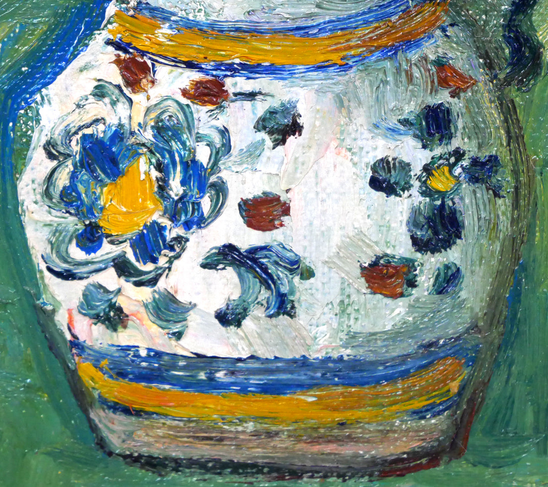 松本富太郎「薔薇」油絵・F0号　拡大画像5