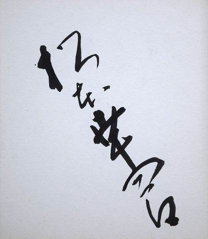 九代目松本幸四郎（元：二代目松本白鸚）直筆サイン色紙　作品全体拡大画像