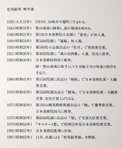 松尾敏男「牡丹晨光」木版画　付属資料拡大画像2