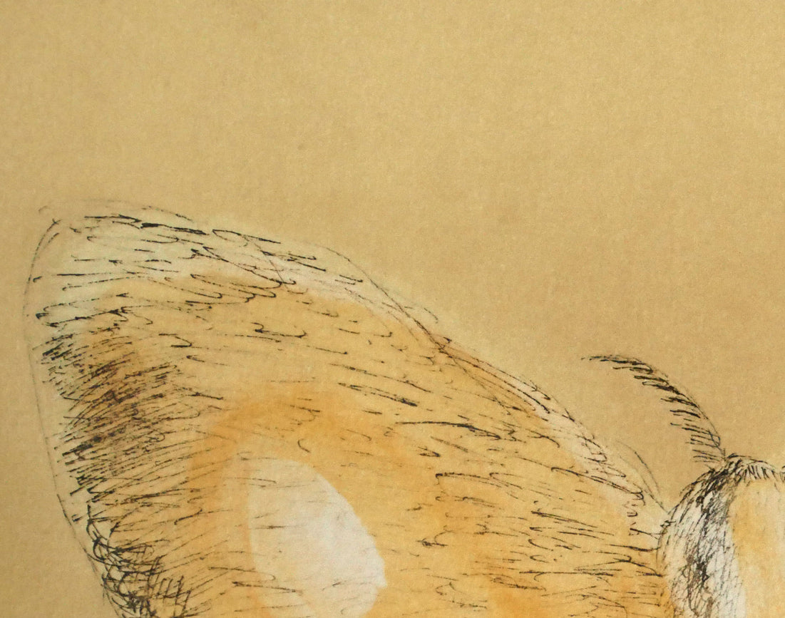 三岸好太郎「蛾」リトグラフ　拡大画像1