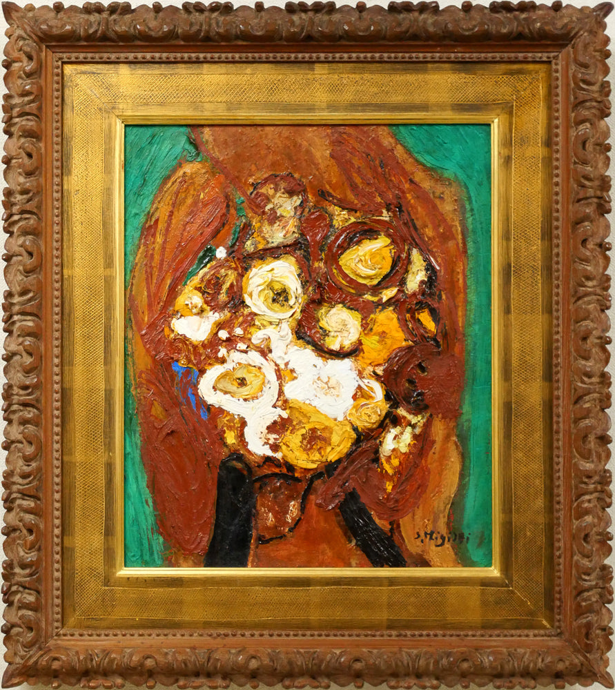本間武男「積丹半島」油絵・F4号 絵画買取・販売の小竹美術