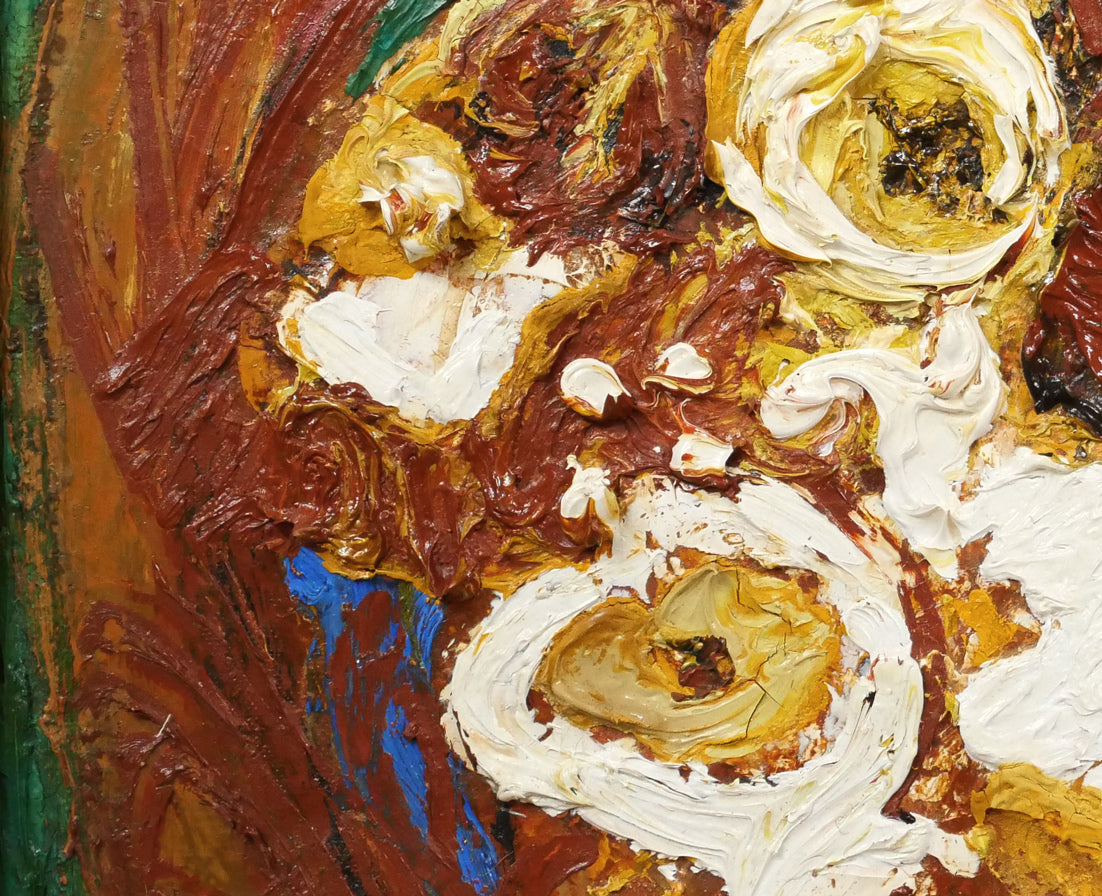 三岸節子「花」油絵・F8号　拡大画像3
