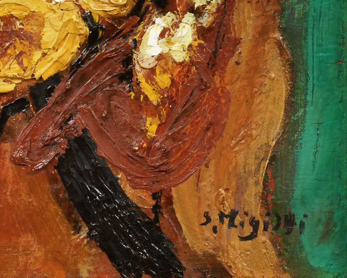三岸節子「花」油絵・F8号　拡大画像6