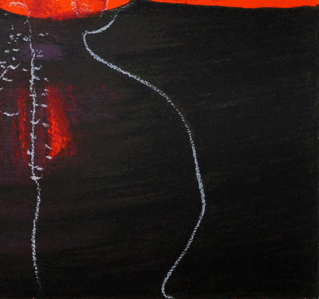 三岸節子「花（赤）」リトグラフ　拡大画像6