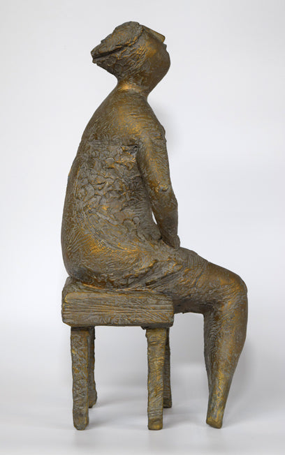 峯田敏郎「女性像」石膏彫刻に着色　作品全体画像5