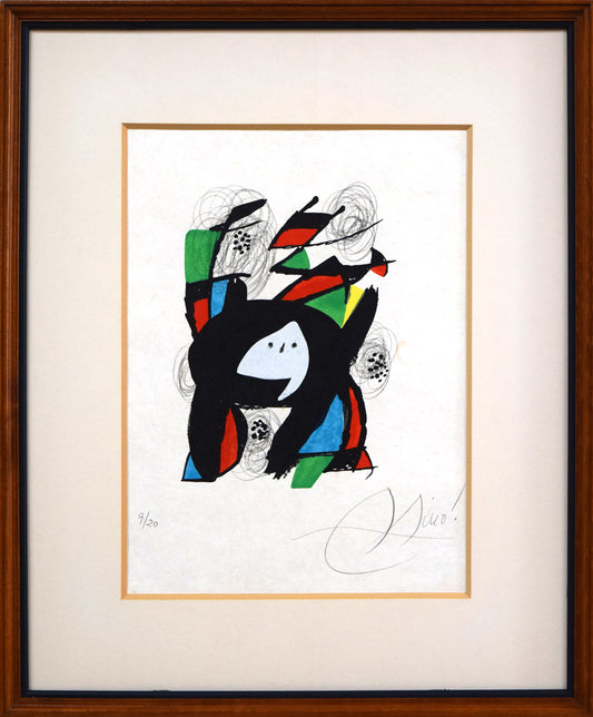 ジョアン　ミロ(Joan　MIRO)「『辛辣なメロディー』よりPL.8」リトグラフ